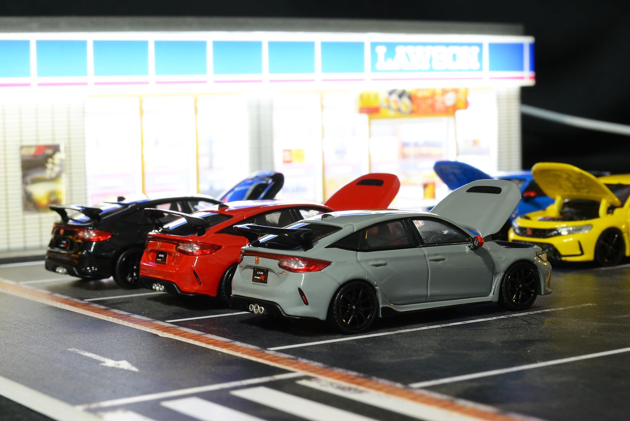MotorHelix 1/64 Honda Civic Type-R (FL5) in Grey – Model Cars Houston