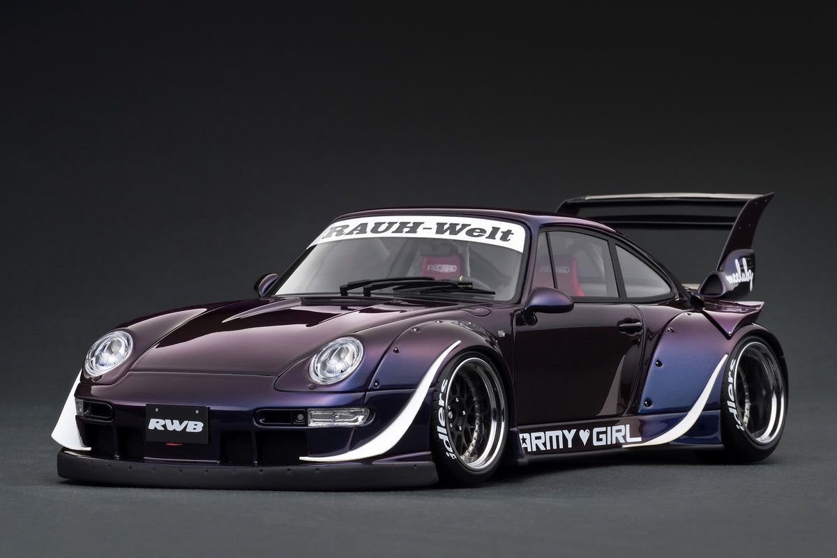 Poprace Rwb Purple Ignition Model 1:18 Porsche 993 RWB in Purple Metallic – Model Cars Houston