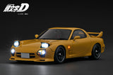 *PREORDER* Ignition Model 1:18 Initial D Mazda RX-7 Mazda Speed A-spec (FD3S) in Yellow with Sound & LED Version