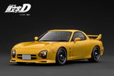 *PREORDER* Ignition Model 1:18 Initial D Mazda RX-7 Mazda Speed A-spec (FD3S) in Yellow with Sound & LED Version