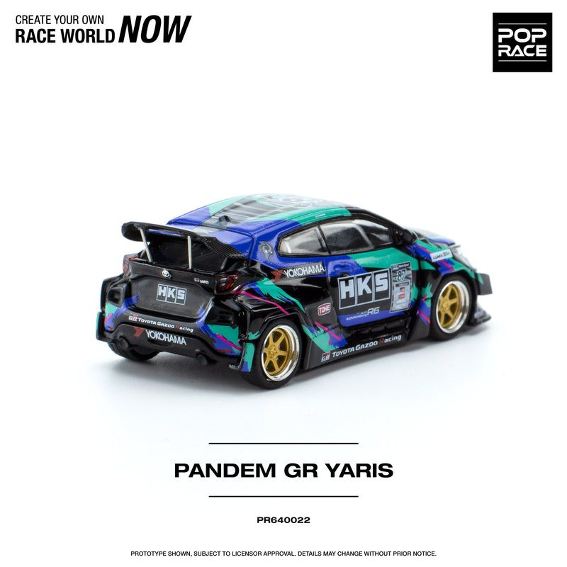 Pop Race 1/64 Toyota GR Yaris Pandem HKS Version