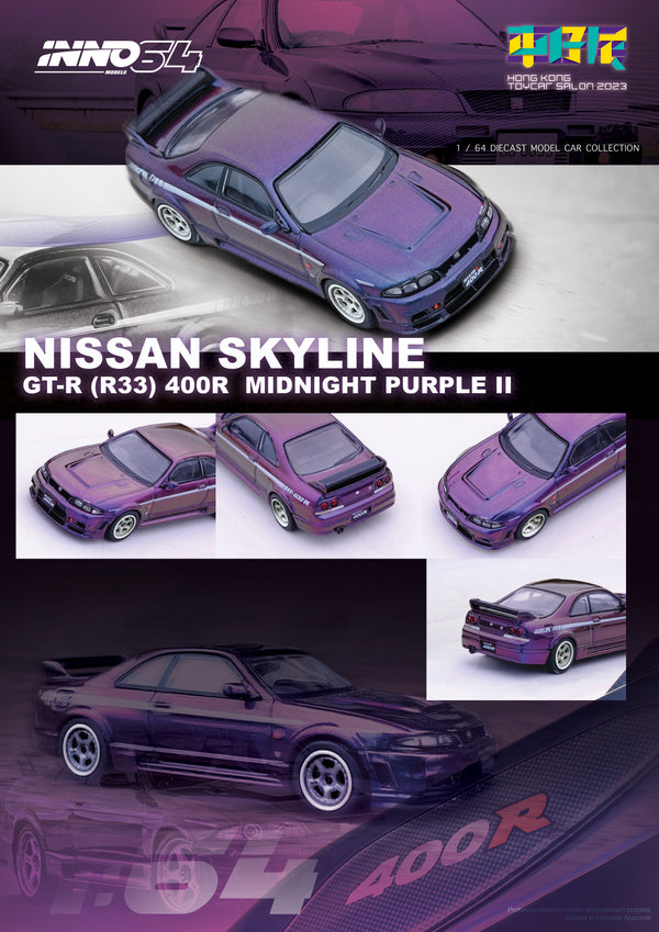 *PREORDER* INNO64 1/64 Nissan Skyline (BNCR33) in Midnight Purple II HK Toycar Salon 2023 Special Edition
