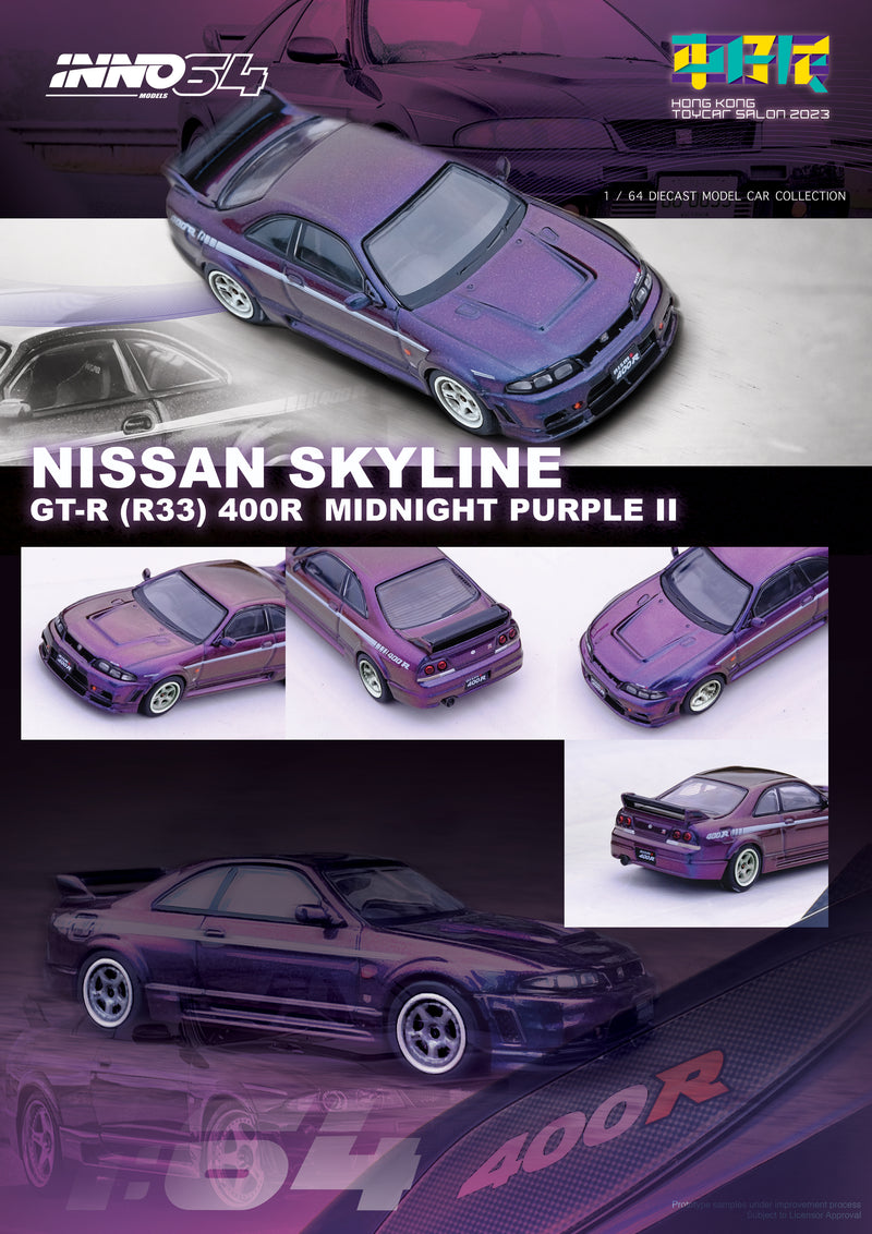 INNO64 1/64 Nissan Skyline (BNCR33) in Midnight Purple II HK Toycar Salon 2023 Special Edition