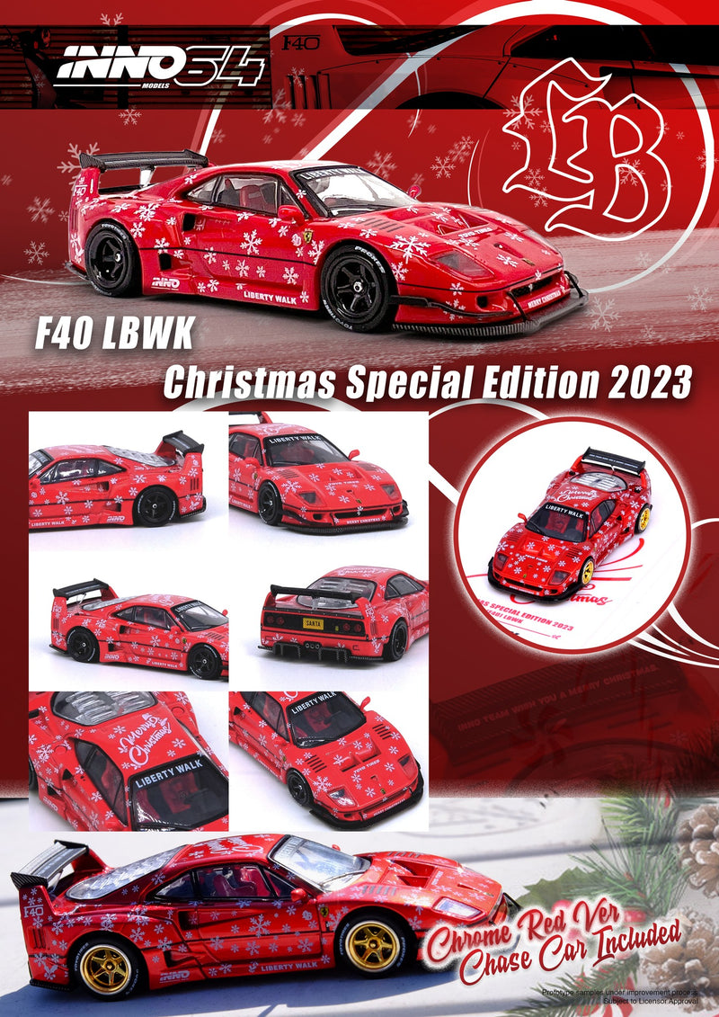 Chase Ferrari F40 LBWK Christmas Limited edition Chrome