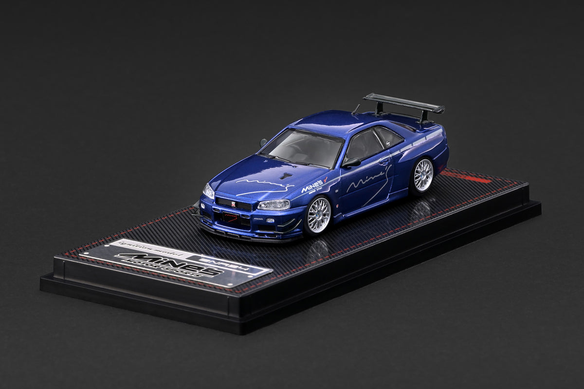 *PREORDER* Ignition Model 1:64 Nissan Skyline GT-R (BNR34) MINE'S in Blue Metallic