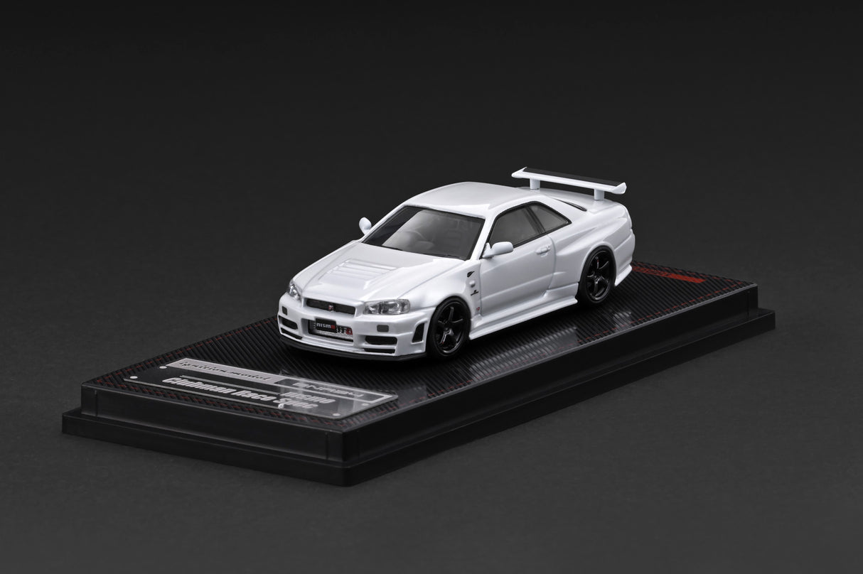 *PREORDER* Ignition Model 1:64 Nissan Skyline GT-R (BNR34) NISMO Customized Version in White Metallic