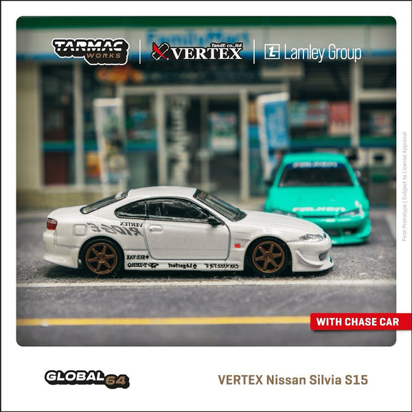 *PREORDER* Tarmac Works 1/64 Nissan Silvia (S15) VERTEX in White