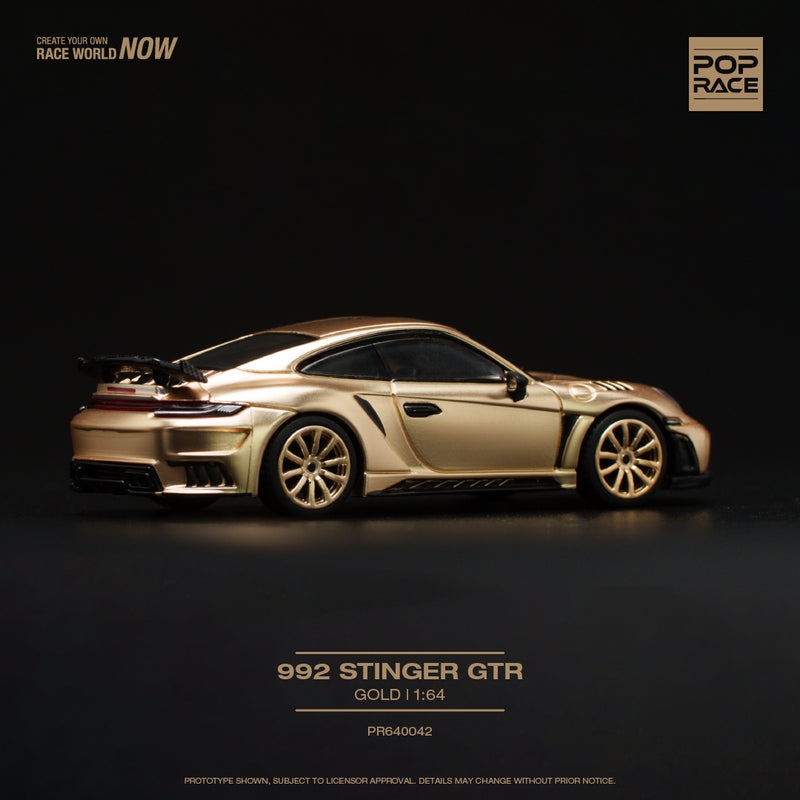 *PREORDER* Pop Race 1/64 Porsche 992 Stinger GTR in Gold
