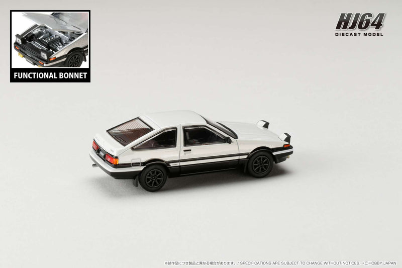 *PREORDER* Hobby Japan 1:64 Toyota Sprinter Trueno GT Apex (AE86) Custom Version in White / Black