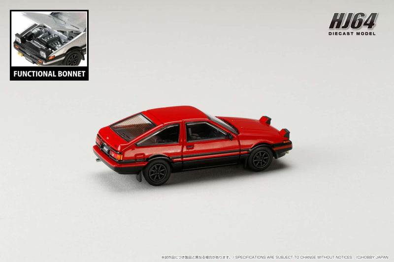 *PREORDER* Hobby Japan 1:64 Toyota Sprinter Trueno GT Apex (AE86) Custom Version in Red / Black