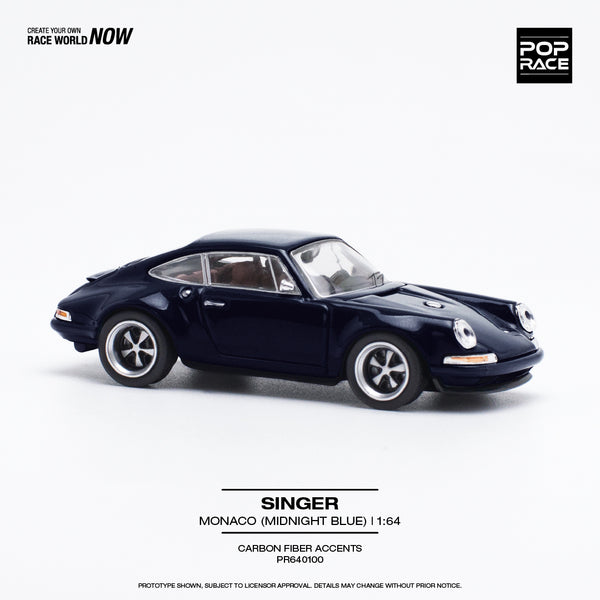 *PREORDER* Pop Race 1/64 Porsche Singer Monaco in Midnight Blue