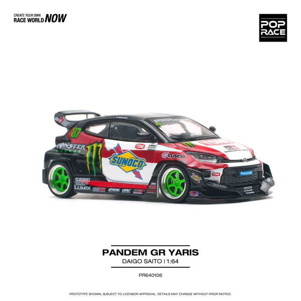 *PREORDER* Pop Race 1:64 Toyota GR Yaris PANDEM Daigo Saito Edition
