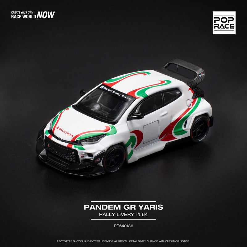 Pop Race 1:64 Toyota GR Yaris PANDEM in Rally Livery