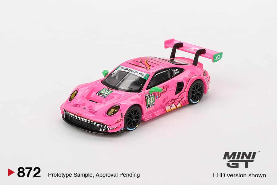 MINI GT 1:64 Porsche 911 GT3 R #80 AO Racing 2023 IMSA VIRgina Roxy