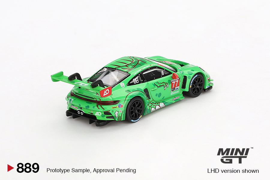 *PREORDER* MINI GT 1:64 Porsche 911 GT3 R #77 AO Racing 2024 IMSA Daytona 24 Hrs GTD Pro 2nd Place