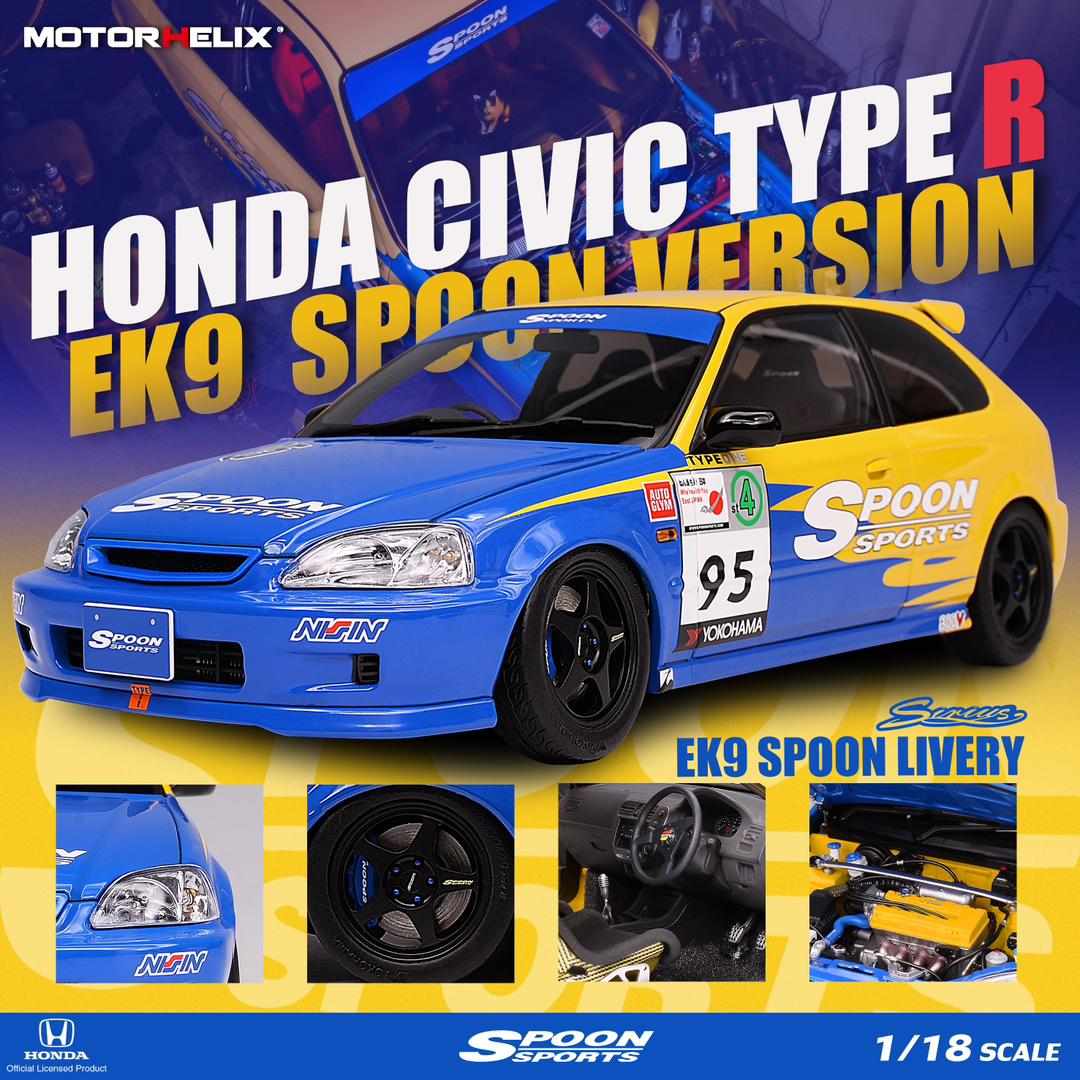 MotorHelix 1:18 Honda Civic Type-R (EK9) Spoon Sports