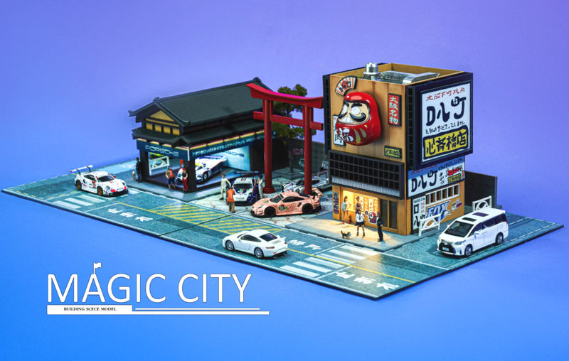 Magic City 1:64 Porsche Showroom and Yakiniku Restaurant