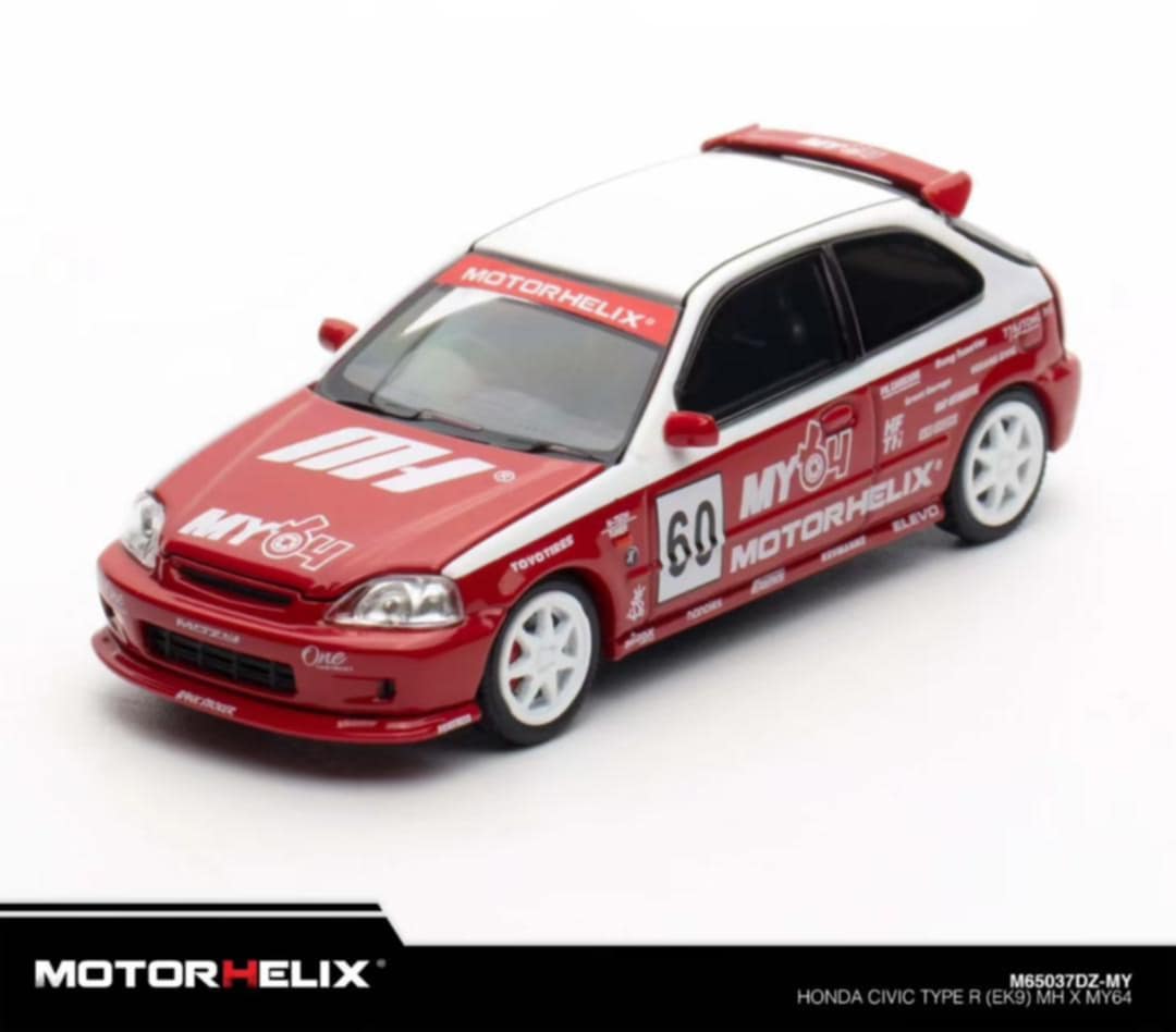 Ek9 Racing Livery MotorHelix 1:64 Honda Civic Type-R (EK9) Racing Livery TMCS Special Ev ...