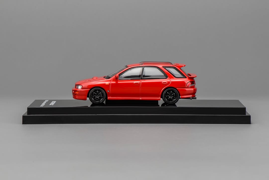 *PREORDER* MotorHelix 1:64 Subaru Impreza Wagon WRX STi Ver. VI Customized in Cherry Red Blossom