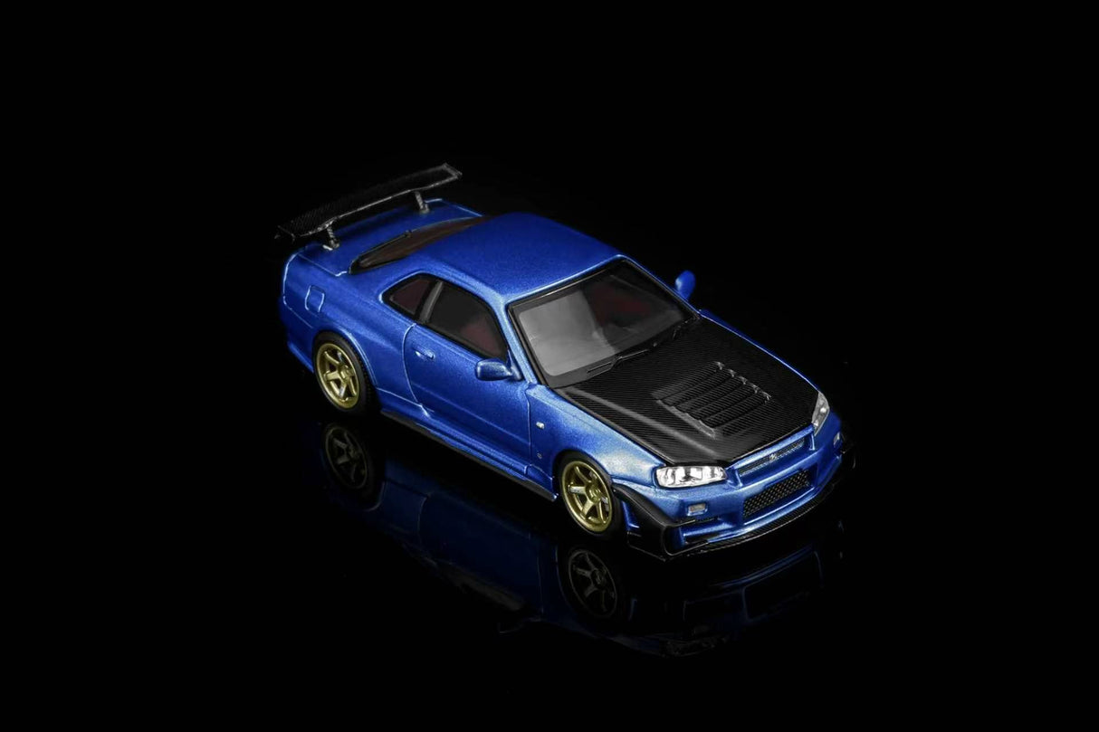 *PREORDER* MotorHelix 1:64 Nissan Skyline GT-R (R34) Customized Version in Bayside Blue