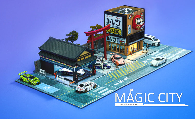 Magic City 1:64 Porsche Showroom and Yakiniku Restaurant