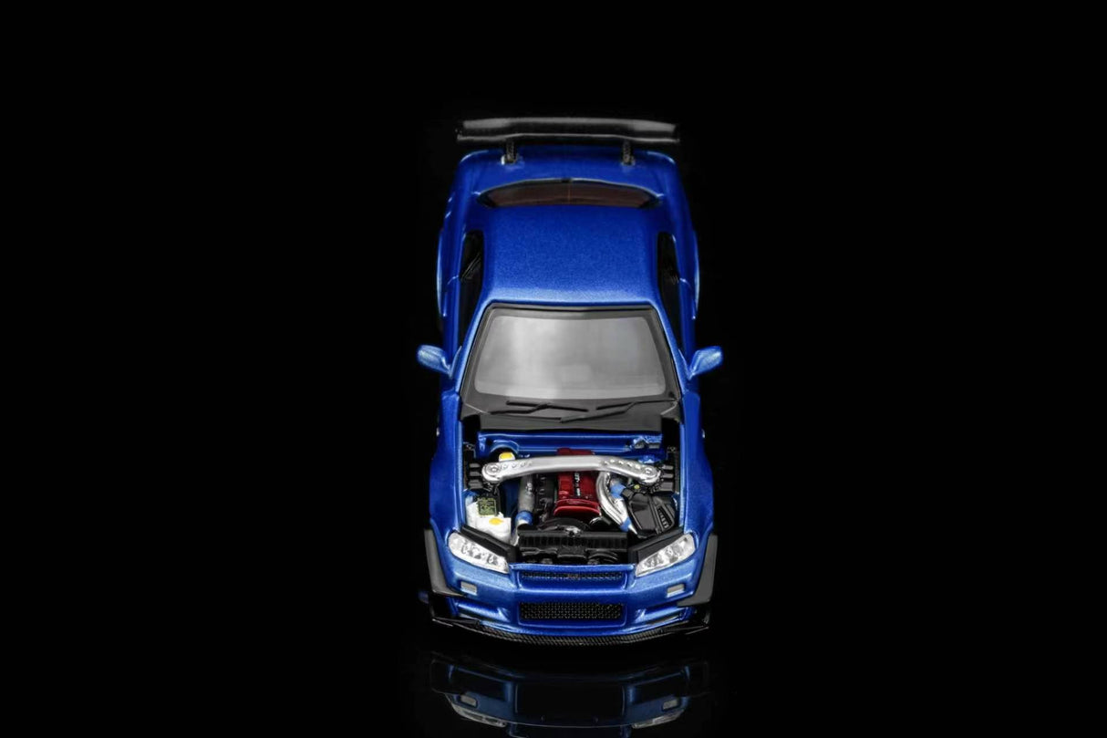 *PREORDER* MotorHelix 1:64 Nissan Skyline GT-R (R34) Customized Version in Bayside Blue