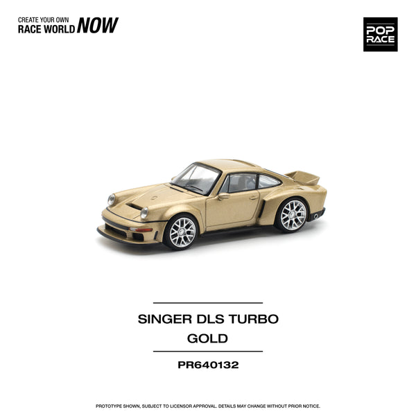 *PREORDER* Pop Race 1:64 Porsche Singer DLS Turbo (Road) in Gold