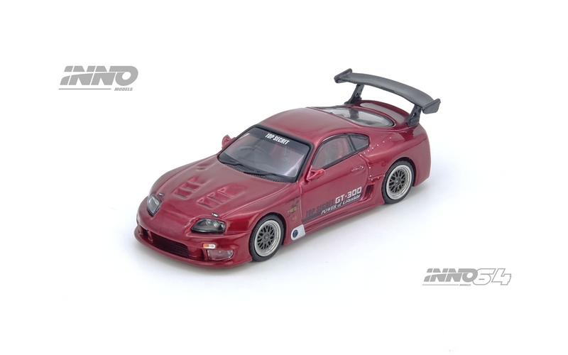 *PREORDER* INNO64 1:64 Toyota Supra (A80) TOP SECRET GT300 in Red