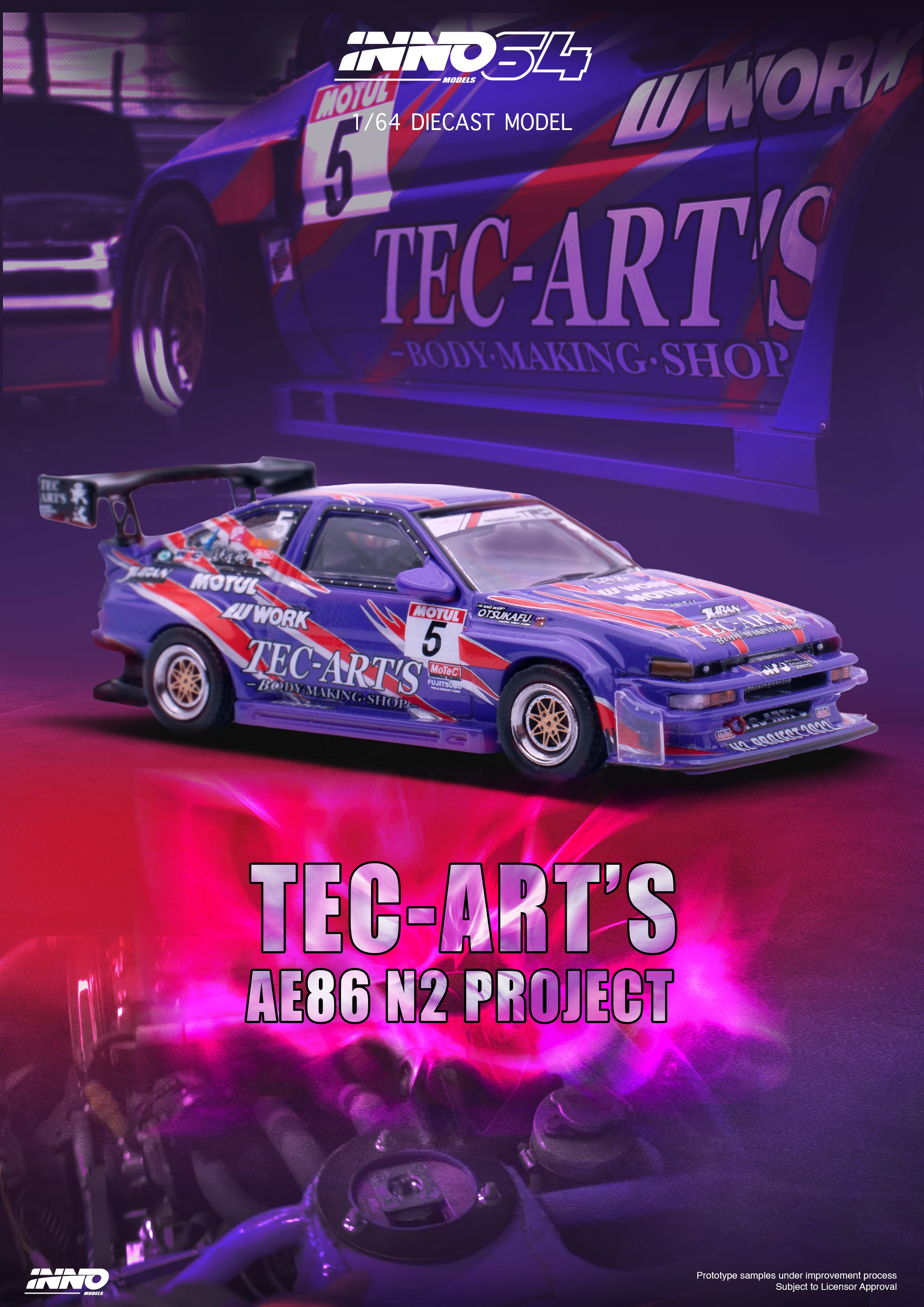 INNO64 1:64 Toyota Sprinter Trueno (AE86) N2 Project by Tec