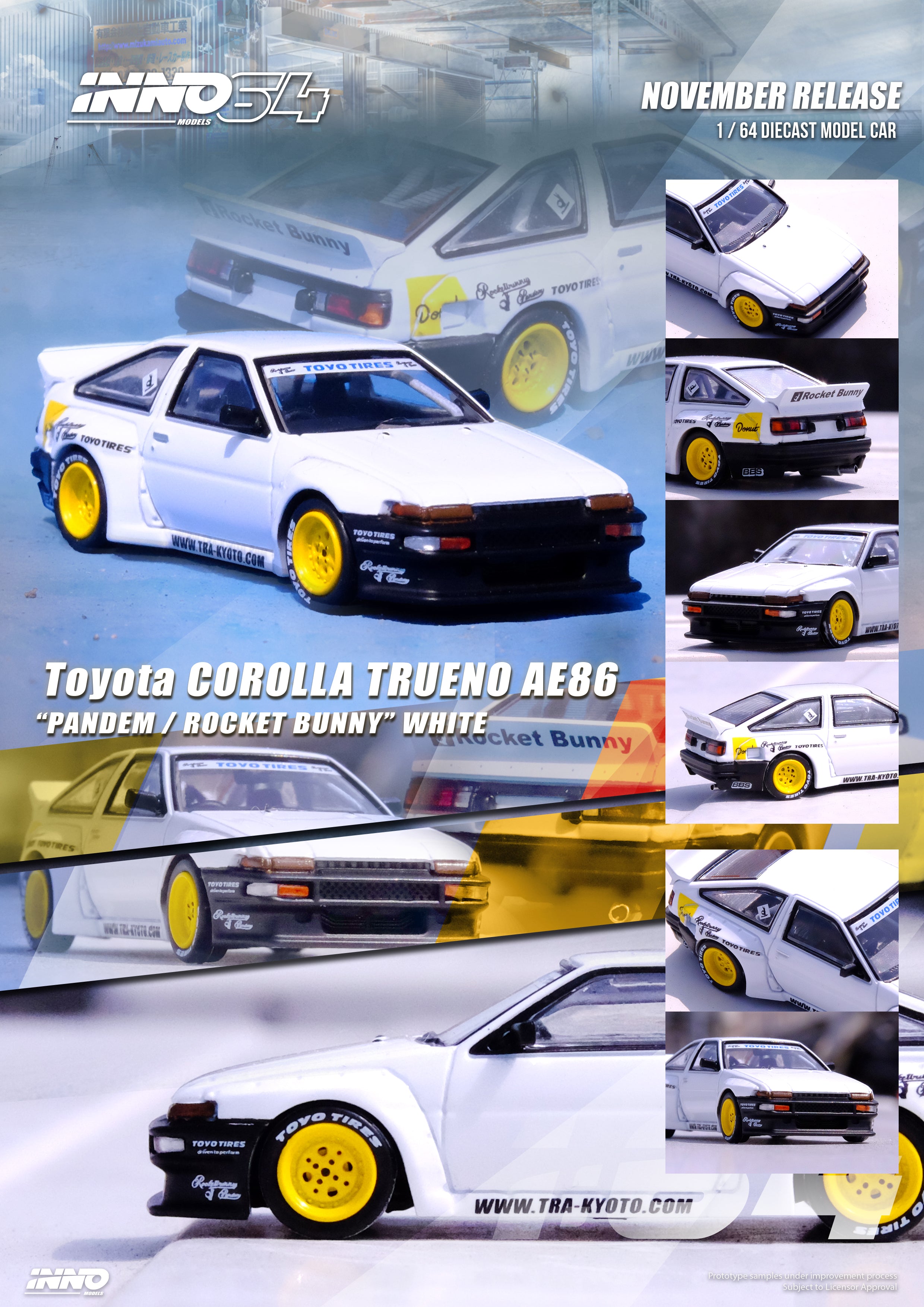 INNO64 1/64 Toyota Corolla Trueno AE86 