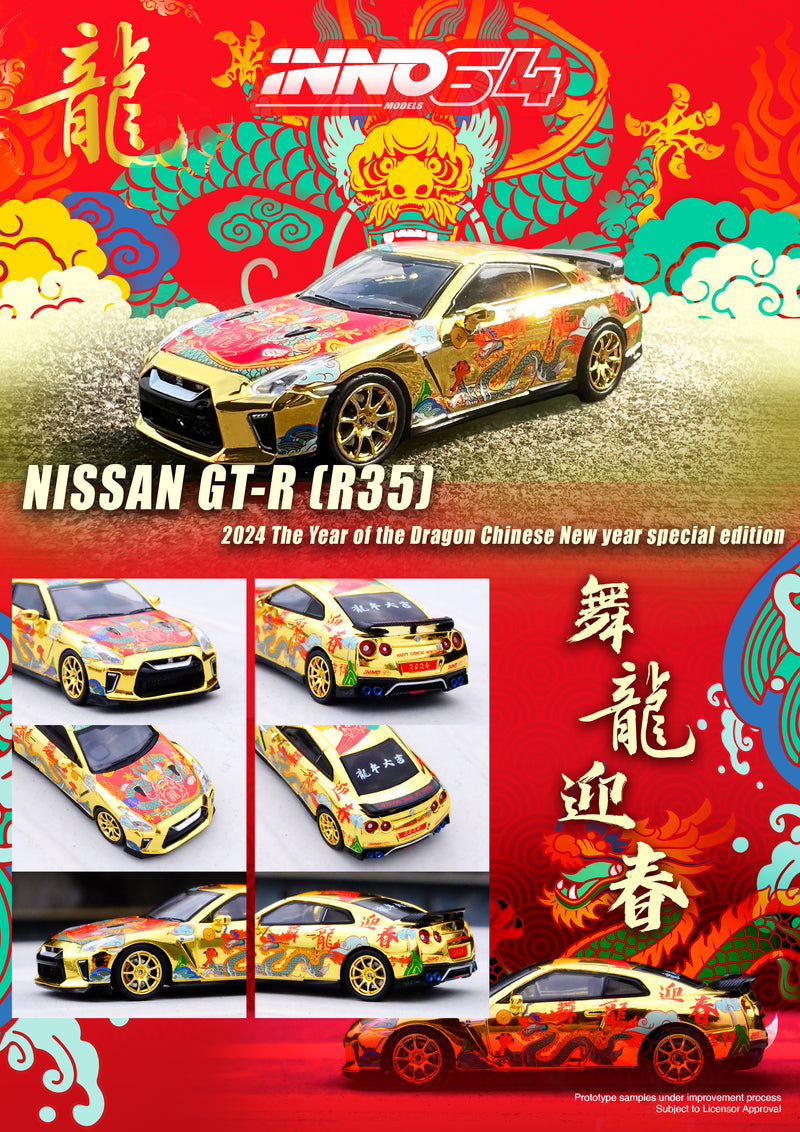 INNO64 1/64 Nissan Skyline GT-R (R35) Year of the Dragon Chinese New Year 2024 Edition