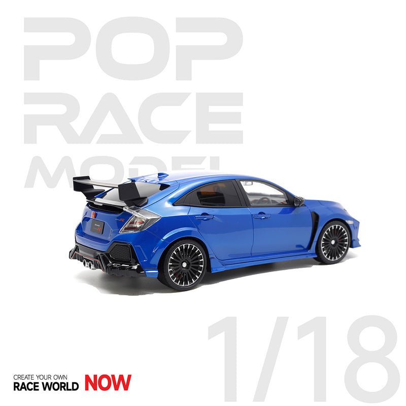 Pop Race 1/18 Honda Civic Type-R (FK8) Mugen Version in Blue