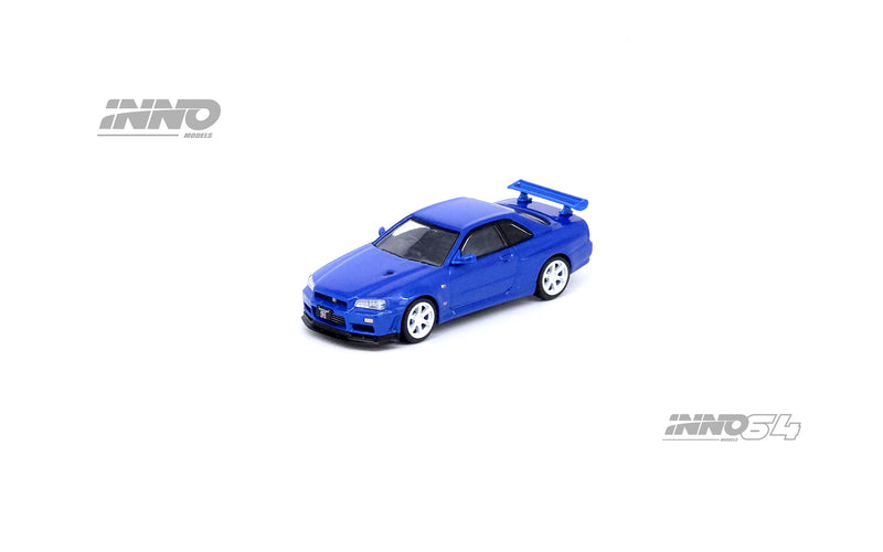 INNO64 1:64 Nissan Skyline GT-R (R34) V-Spec II NUR in Bayside Blue