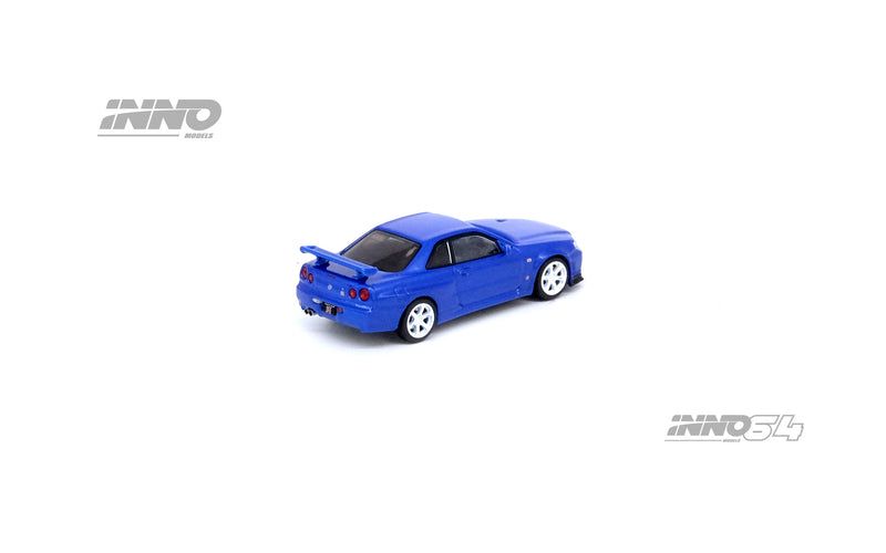 INNO64 1:64 Nissan Skyline GT-R (R34) V-Spec II NUR in Bayside Blue