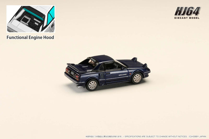 *PREORDER* Hobby Japan 1:64 Toyota MR2 1600G-Limited Supercharged 1986 in Blue Mica