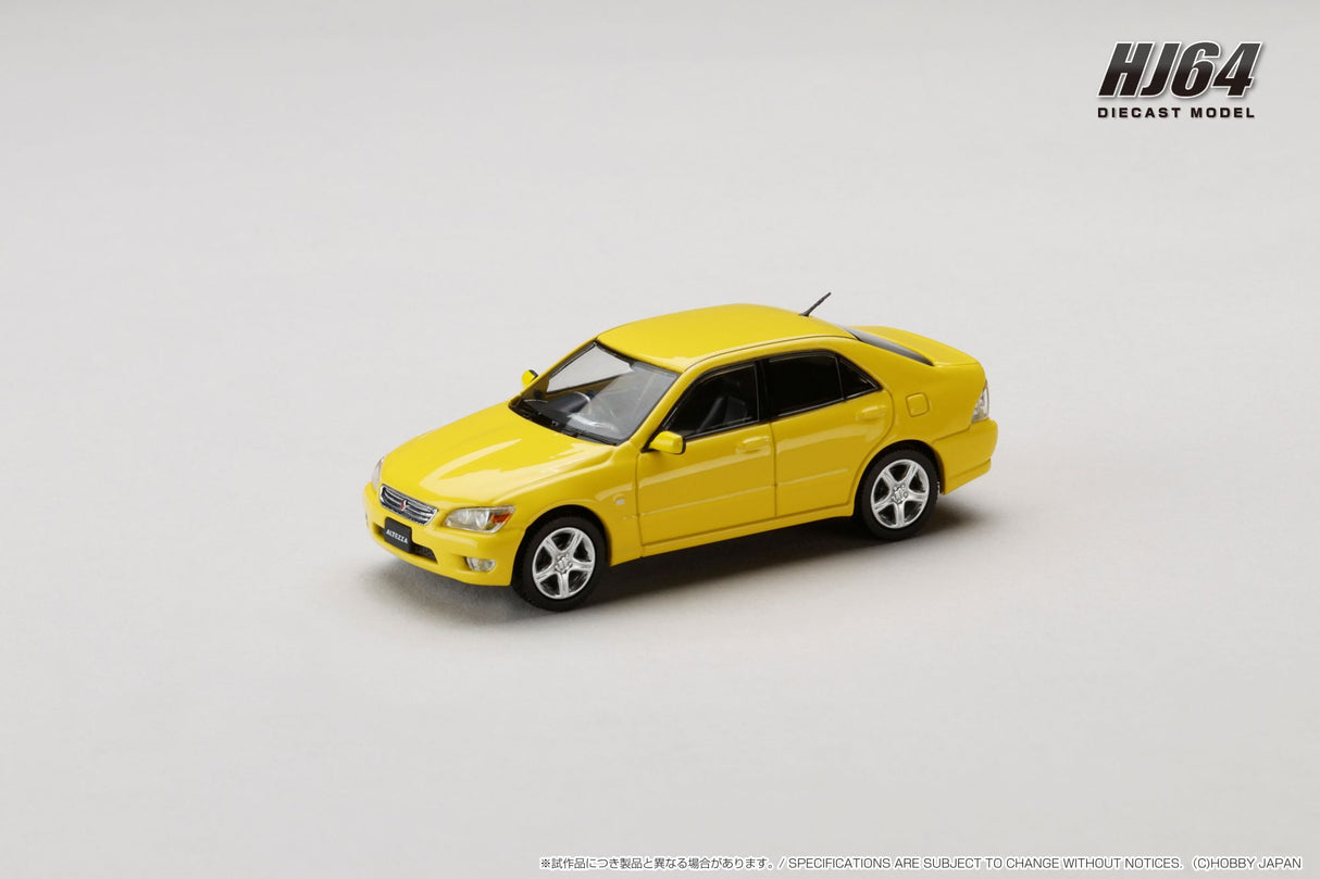 Hobby Japan 1:64 Toyota ALTEZZA RS200 (E10) 1998 in Super Bright Yellow