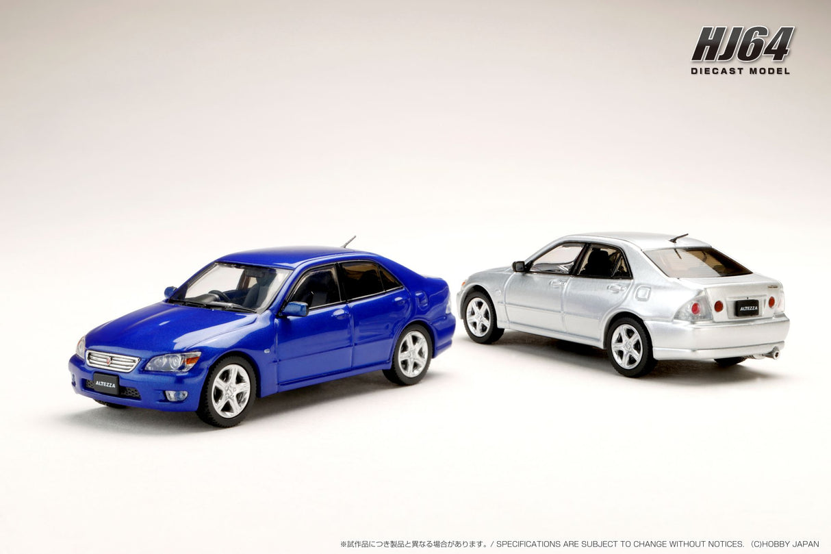 Hobby Japan 1:64 Toyota ALTEZZA RS200 (E10) 1998 in Blue Mica