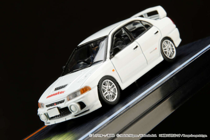 Hobby Japan 1:64 Mitsubishi Lancer RS Evolution Ⅳ / Initial D VS Takumi Fujiwara with Seiji Iwaki Figure