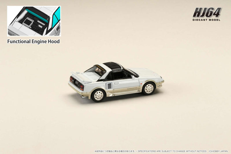 *PREORDER* Hobby Japan 1:64 Toyota MR2 1600G-Limited Supercharged 1988 Super Edition T-Top in White / Beige Metallic