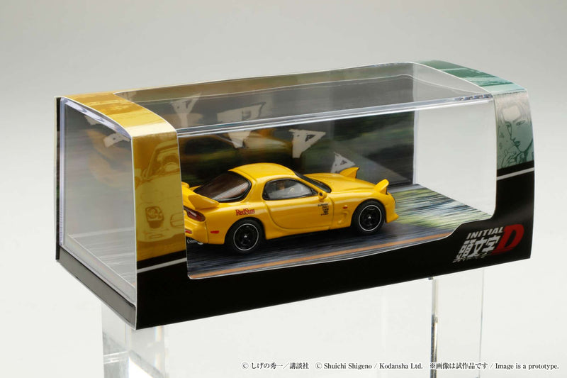 Hobby Japan 1:64 Mazda RX-7 (FD3S) Red Suns Initial D vs Takumi Fujiwara with Keisuke Takahashi Figure