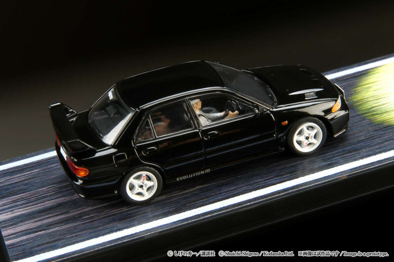 Hobby Japan 1:64 Mitsubishi Lancer RS Evolution Ⅲ / Initial D VS Ryosuke Takahashi with Kyoichi Sudo Figure