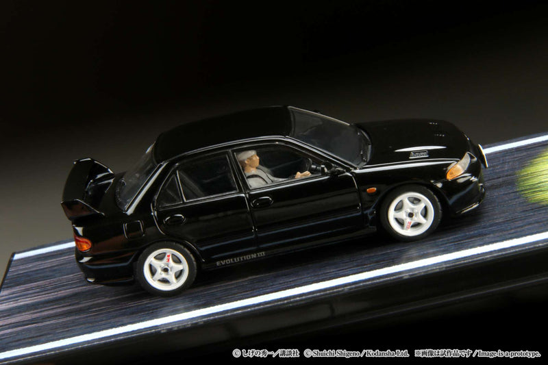 Hobby Japan 1:64 Mitsubishi Lancer RS Evolution Ⅲ / Initial D VS Ryosuke Takahashi with Kyoichi Sudo Figure