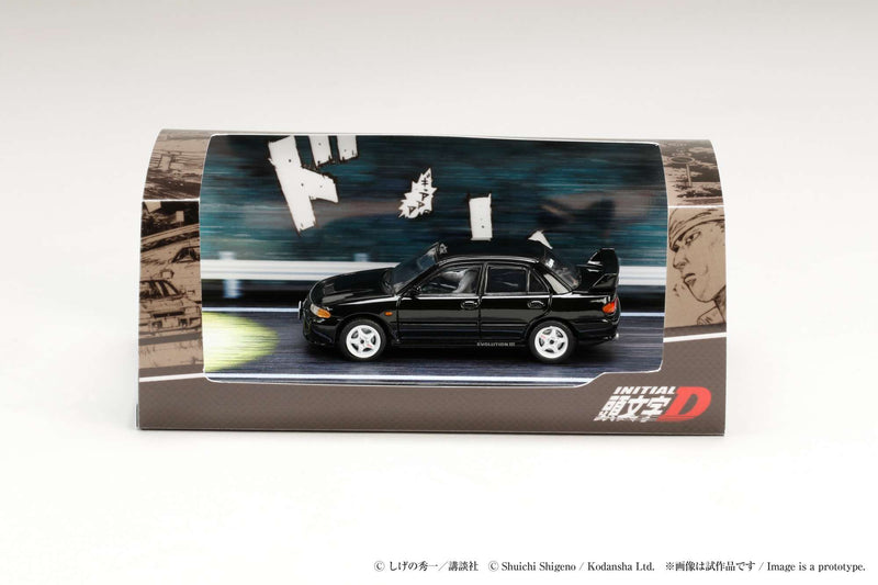 Hobby Japan 1:64 Mitsubishi Lancer RS Evolution Ⅲ / Initial D VS Ryosuke Takahashi with Kyoichi Sudo Figure