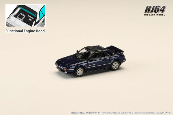 *PREORDER* Hobby Japan 1:64 Toyota MR2 1600G-Limited Supercharged 1988 T-Top in Blue Mica
