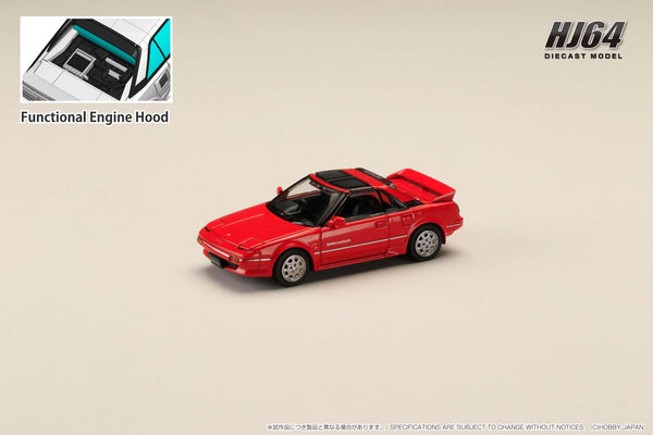 *PREORDER* Hobby Japan 1:64 Toyota MR2 1600G-Limited Supercharged 1988 T-Top in Super Red II