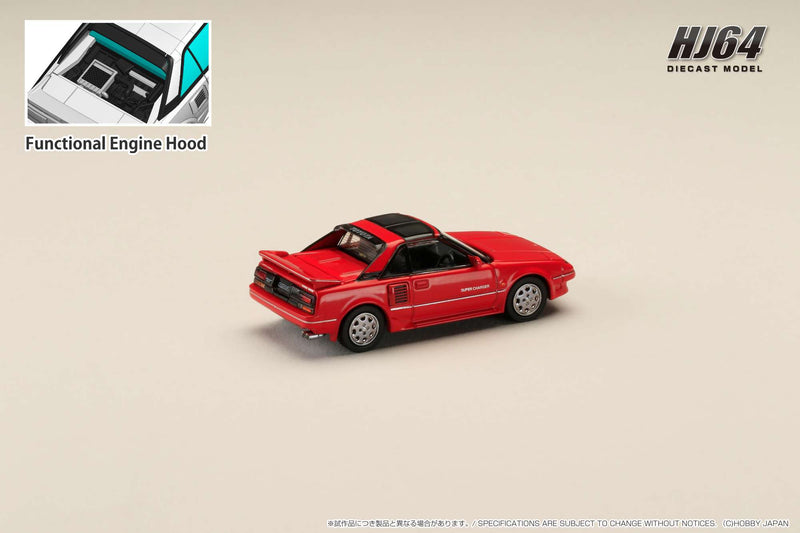 *PREORDER* Hobby Japan 1:64 Toyota MR2 1600G-Limited Supercharged 1988 T-Top in Super Red II