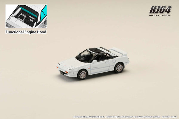 *PREORDER* Hobby Japan 1:64 Toyota MR2 1600G-Limited Supercharged 1988 T-Top in Super White II