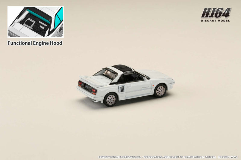 *PREORDER* Hobby Japan 1:64 Toyota MR2 1600G-Limited Supercharged 1988 T-Top in Super White II