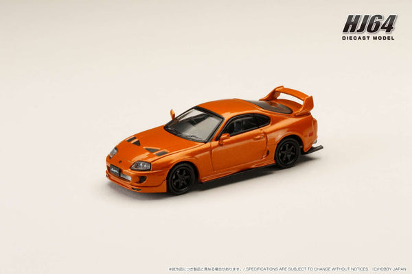 *PREORDER* Hobby Japan 1:64 Toyota Supra (JZA80) JDM Custom Version in Orange Metallic