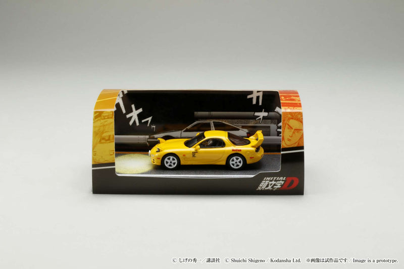 Hobby Japan 1:64 Mazda RX-7 (FD3S) Red Suns Initial D vs Takumi Fujiwara with Keisuke Takahashi Figure